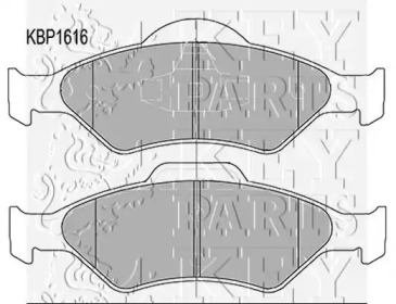 KEY PARTS kbp1616 -  Комплект тормозных колодок, дисковый тормоз